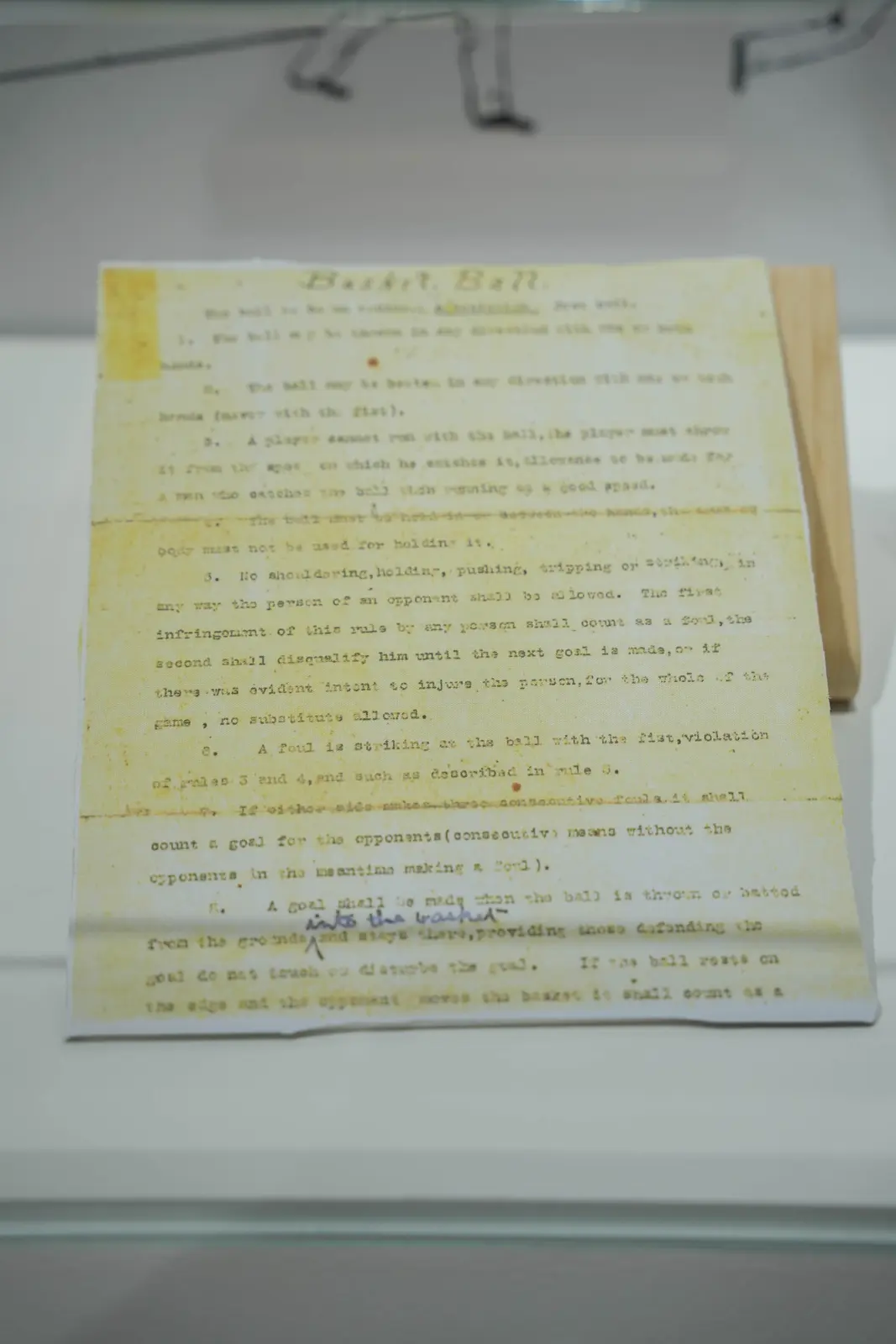 COPY OF THE 13 ORIGINAL RULES OF BASKETBALL, view 3